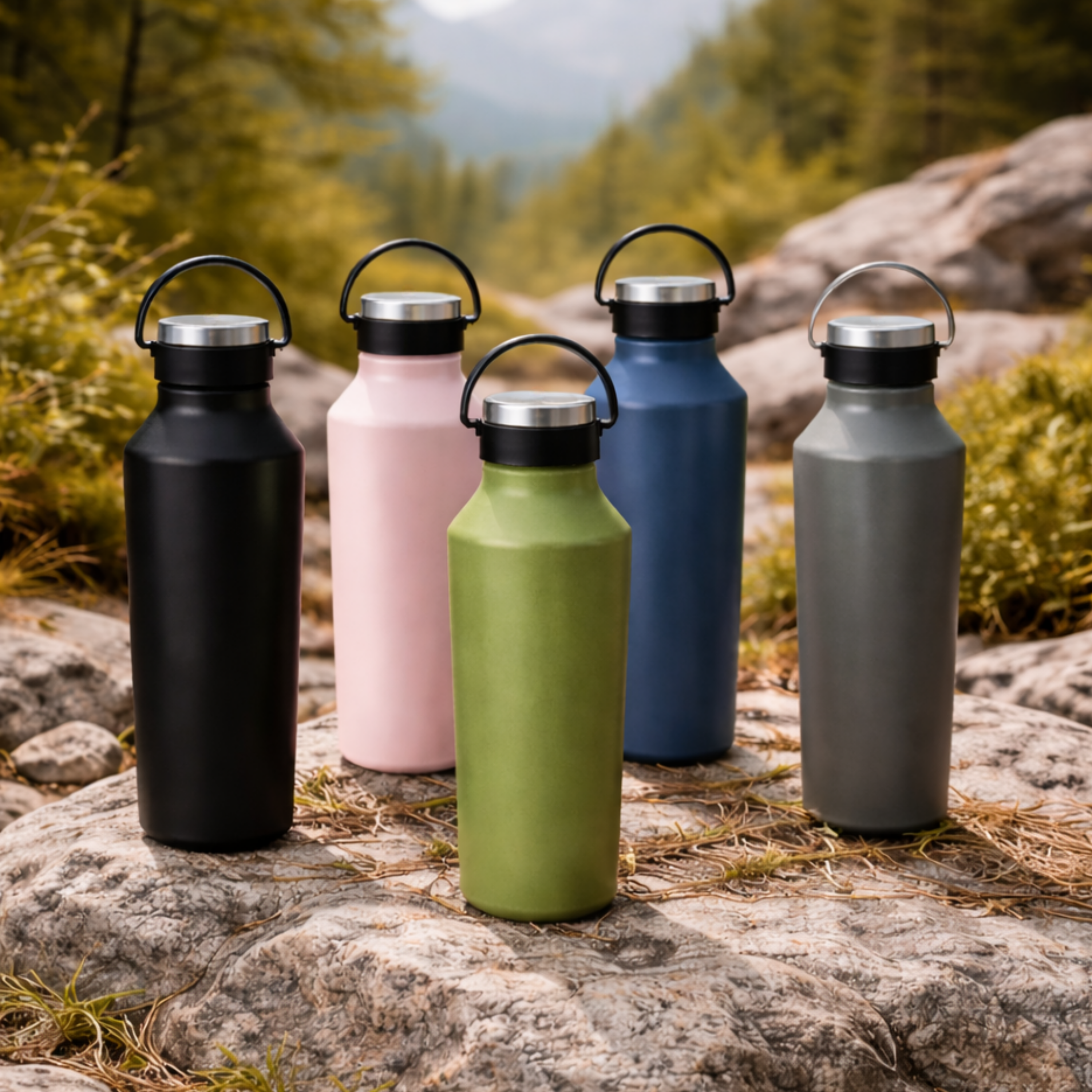 Gourde isotherme en acier inoxydable 750 ml – usage nomade